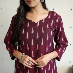 Cotton Straight Pochampally Ikat Kurta for women