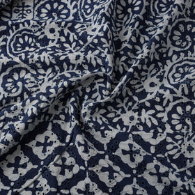 Bagru Indigo Hand Block Print Natural Dyed Cotton Hakoba Fabric 07