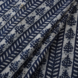 Bagru Indigo Hand Block Print Natural Dyed Cotton Hakoba Fabric 08