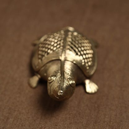 Small Tortoise - Tribal Odisha Dokra Handmade Decor Item