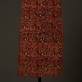 Red - bagru cotton apron with pocket 19 - handcrafted