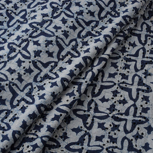 Bagru Indigo Hand Block Print Natural Dyed Cotton Hakoba Fabric 09