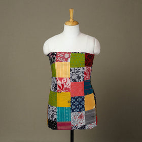 Multicolor - handcrafted patchwork cotton unstitched kurta