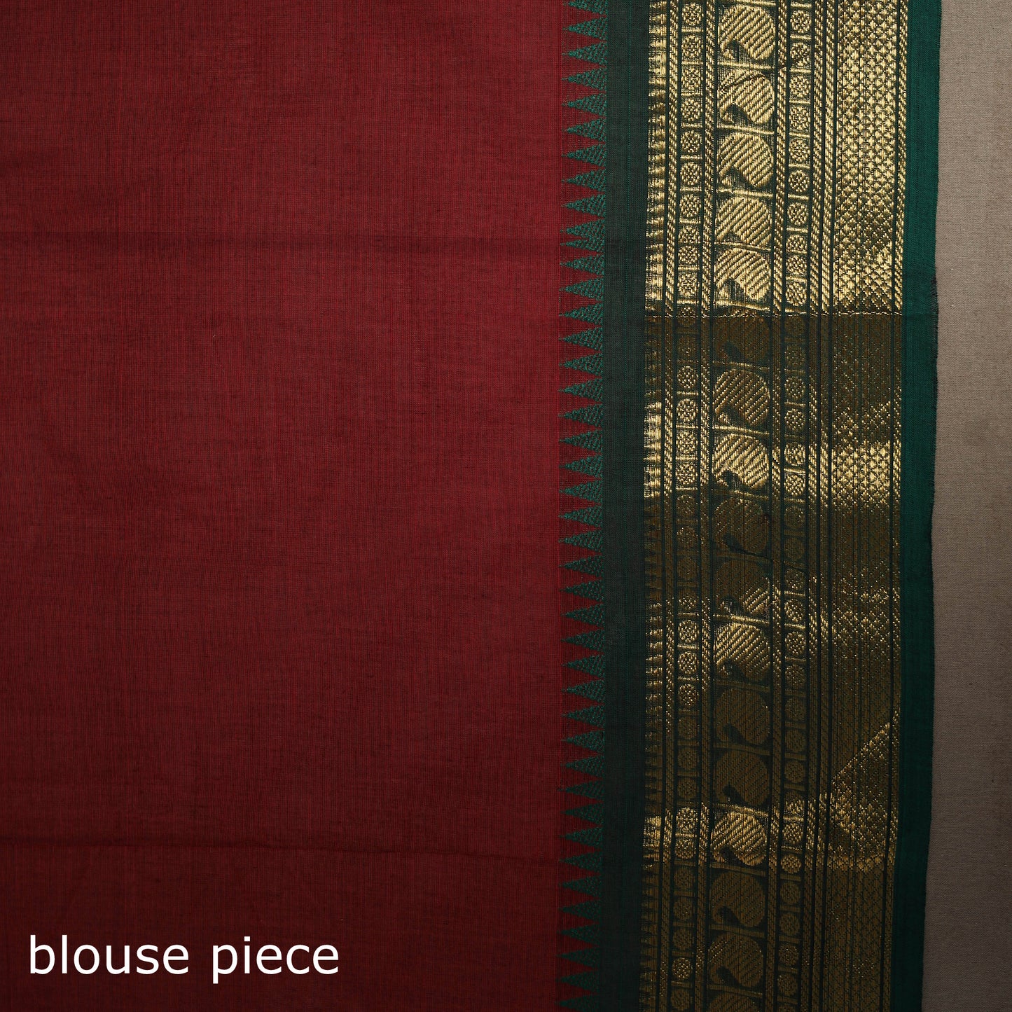 Maroon - kandangi buti chettinad cotton saree with border