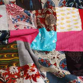 Multicolor Handcrafted Patchwork Cotton Kurta Material