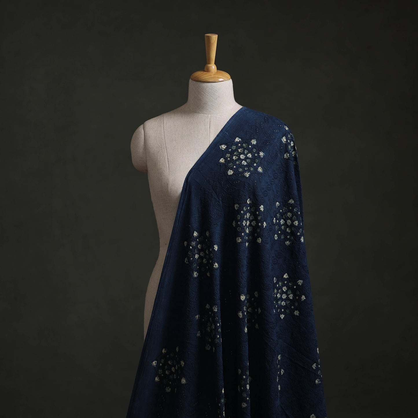 Hakoba Hand Block Ajrakh Print Natural Dyed Cotton Fabric  92