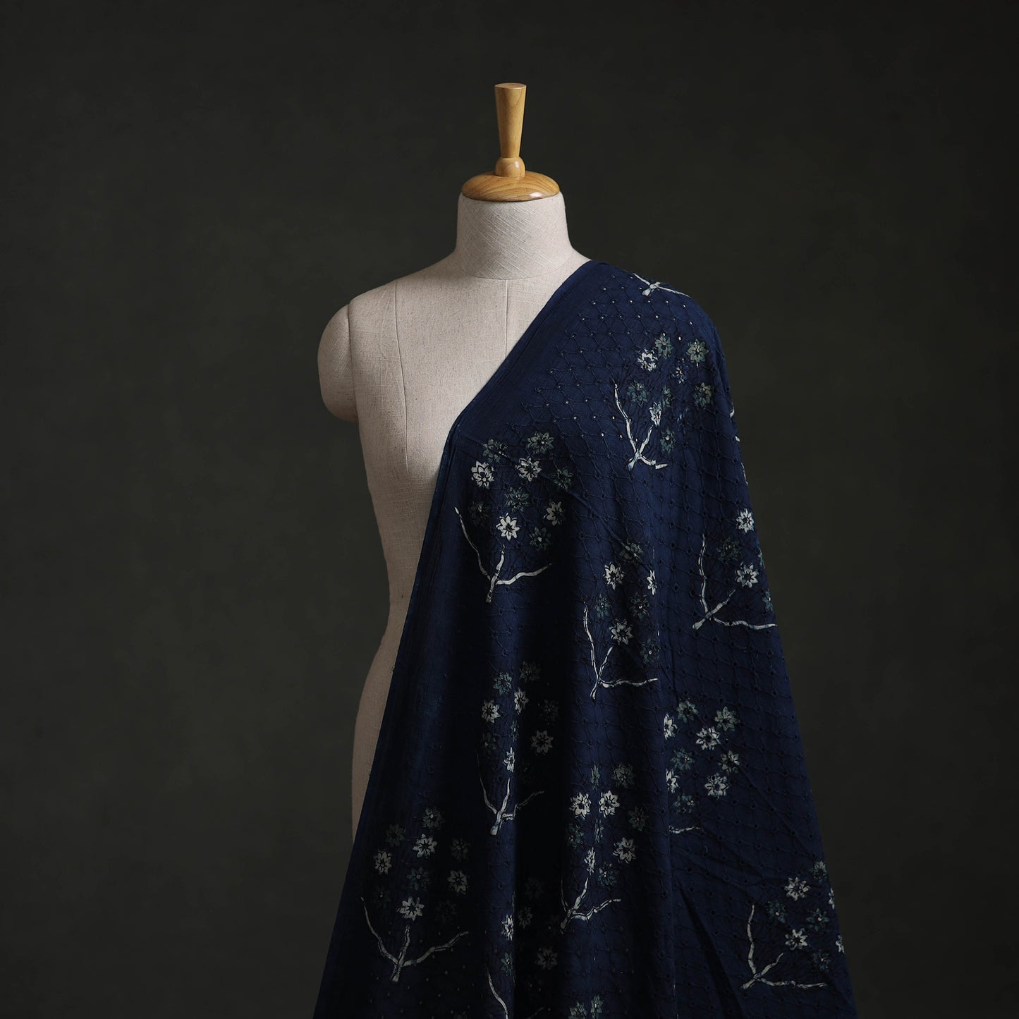 Hakoba Hand Block Ajrakh Print Natural Dyed Cotton Fabric  95
