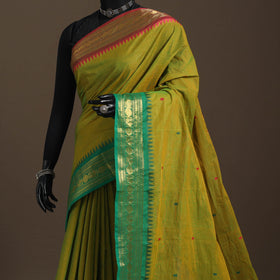 Green - kandangi buti chettinad cotton saree with border 28