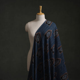 Hakoba Hand Block Ajrakh Print Natural Dyed Cotton Fabric 106