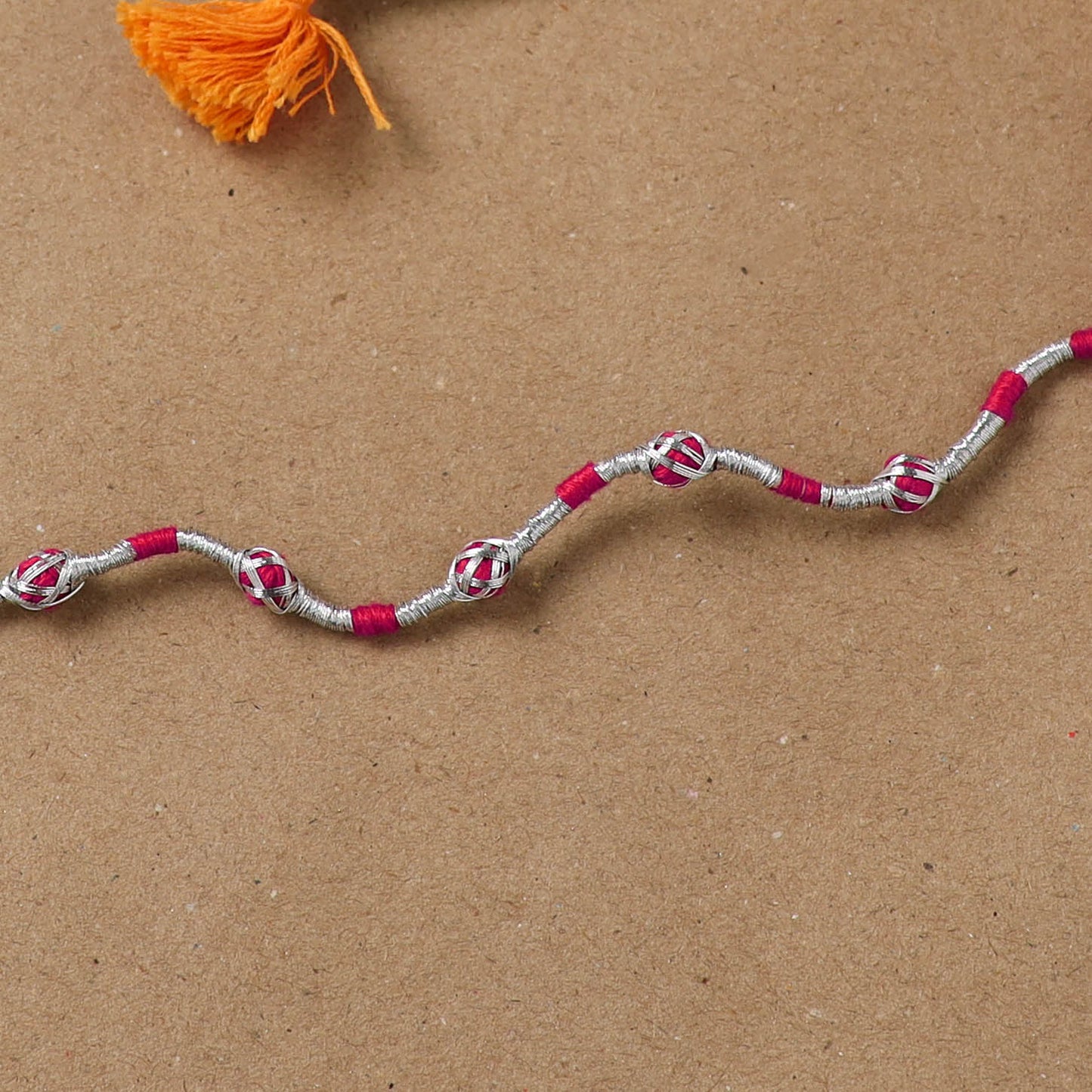 Anant Raksha Thread Work Rakhi with Soof Hand Embroidered Potli 14