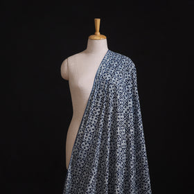 Bagru Indigo Hand Block Print Natural Dyed Cotton Hakoba Fabric 09