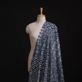 Bagru Indigo Hand Block Print Natural Dyed Cotton Hakoba Fabric 07