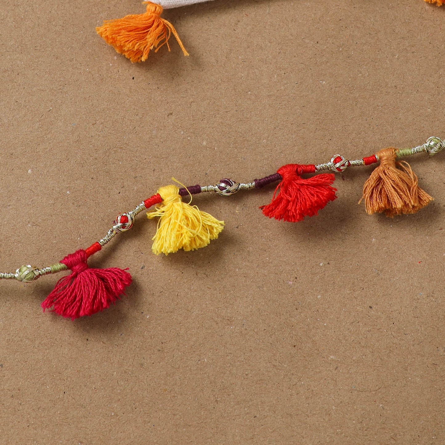 Anant Raksha Thread Work Rakhi with Soof Hand Embroidered Potli 17