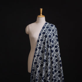 Bagru Indigo Hand Block Print Natural Dyed Cotton Hakoba Fabric 03