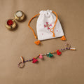 Anant Raksha Thread Work Rakhi with Soof Hand Embroidered Potli 23