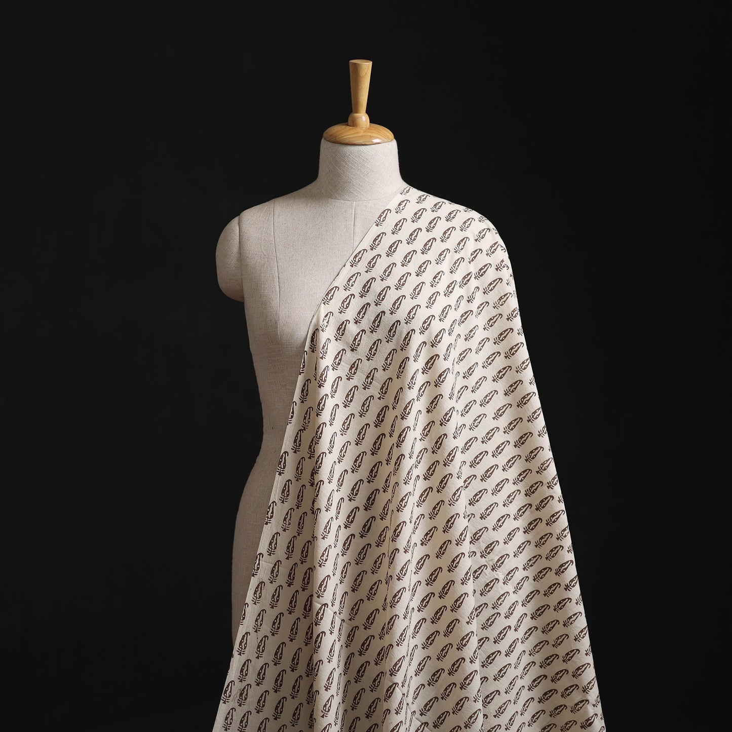 Bagh Hand Block Print Natural Dyed Cotton Fabric 02
