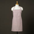 Pink - jhiri handloom cotton apron with pocket 32
