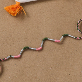 Anant Raksha Thread Work Rakhi with Soof Hand Embroidered Potli 30