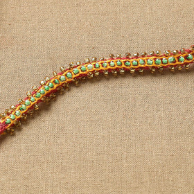 Buy Hand Embroidered Beadwork Leaf Sequin Rakhi Online at iTokri.com