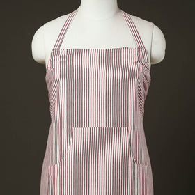 Pink - jhiri handloom cotton apron with pocket 32