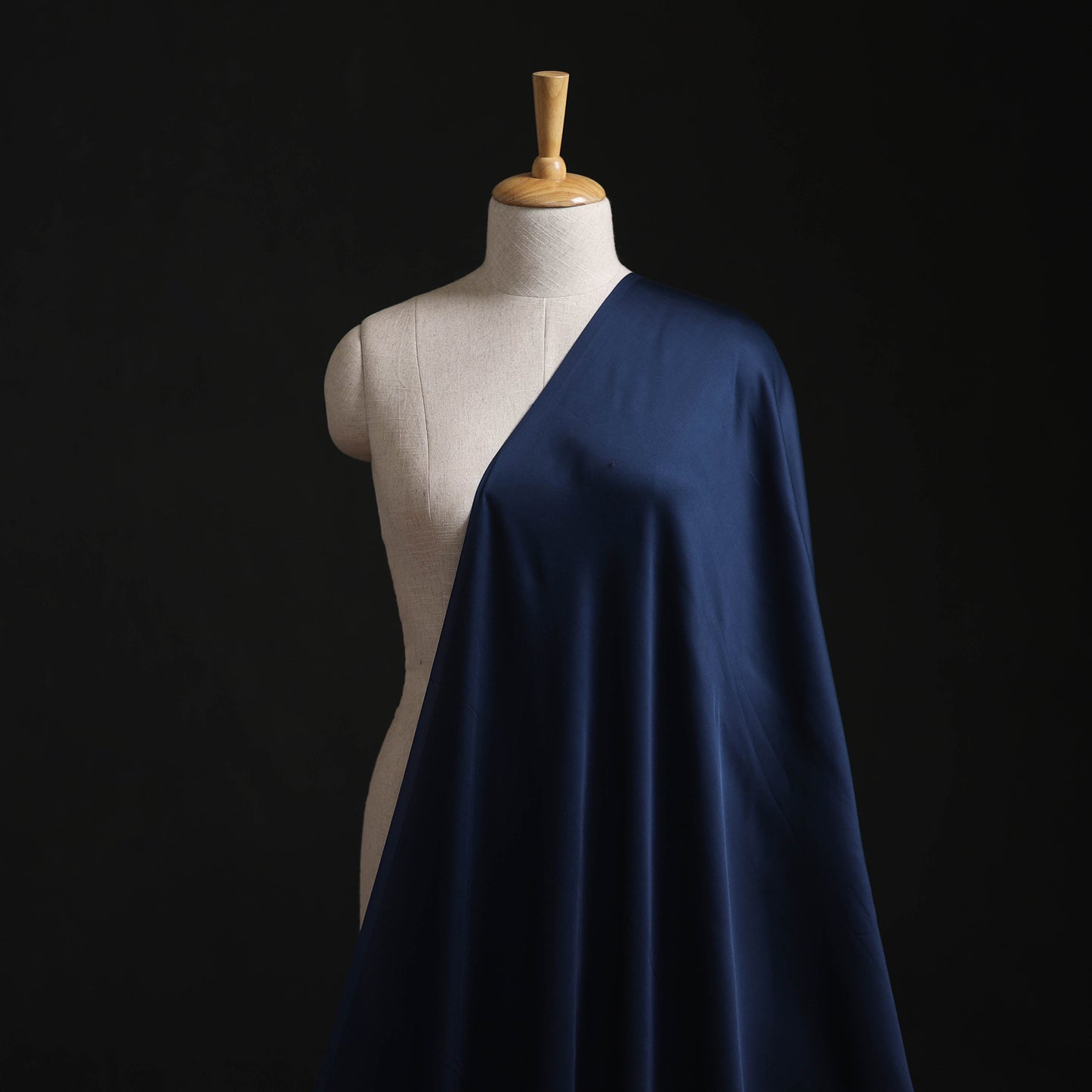 Blue - Pure Modal Silk Plain Fabric 01