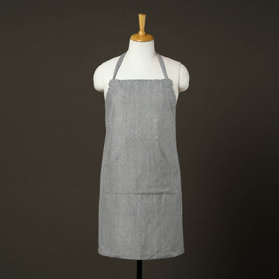 Grey - jhiri handloom cotton apron with pocket 34