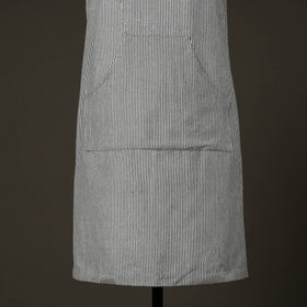 Grey - jhiri handloom cotton apron with pocket 34
