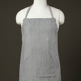 Grey - jhiri handloom cotton apron with pocket 34