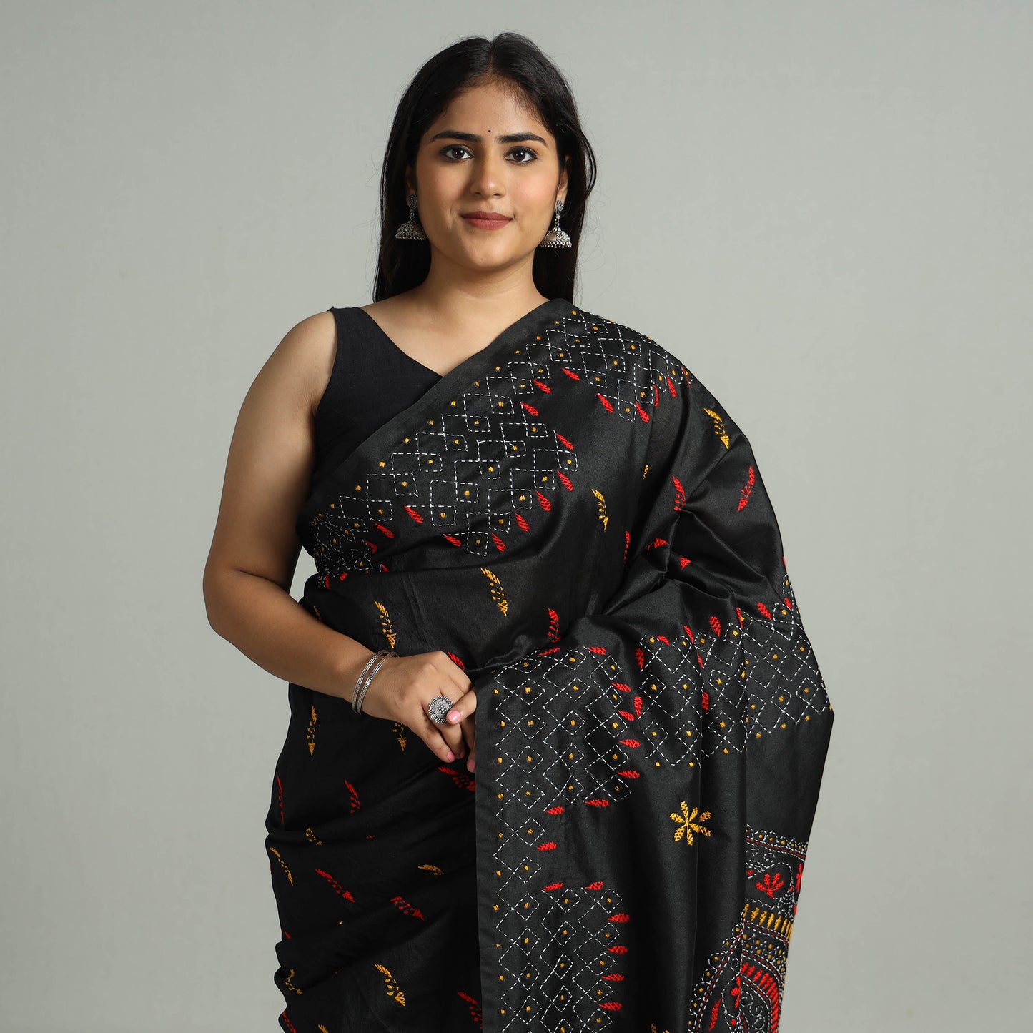 Kantha Embroidery Saree 