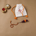 Anant Raksha Thread Work Lumba Rakhi with Soof Hand Embroidered Potli 38