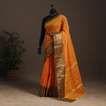 Orange - kandangi buti chettinad cotton saree with border