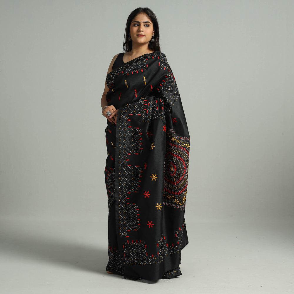 Kantha Embroidery Saree 