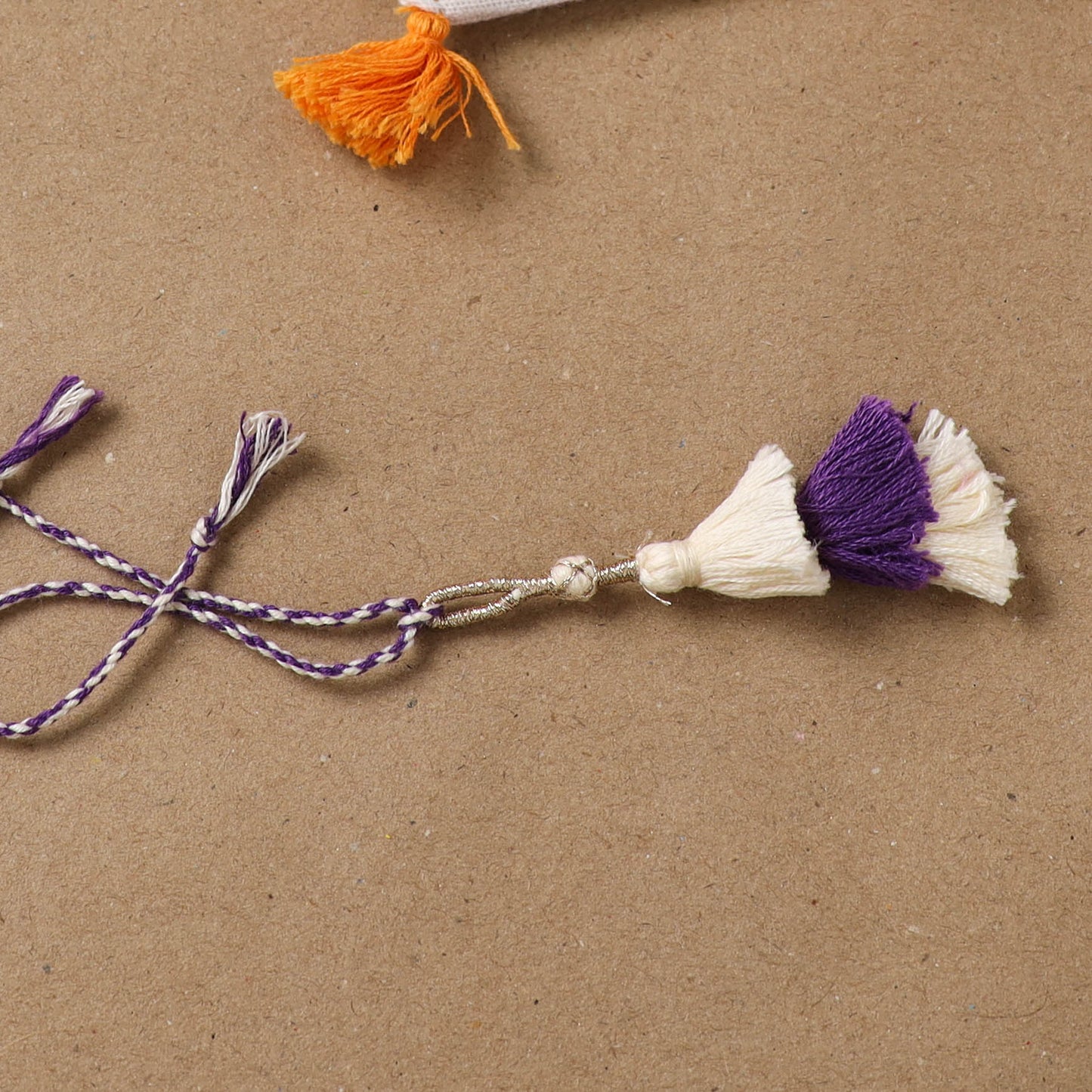 Anant Raksha Thread Work Lumba Rakhi with Soof Hand Embroidered Potli 44