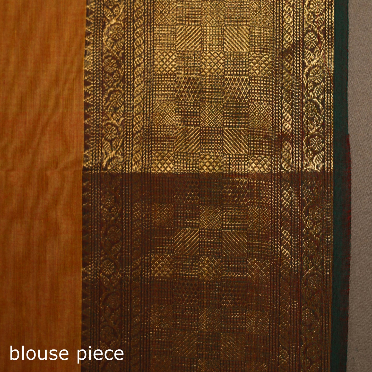 Orange - kandangi buti chettinad cotton saree with border