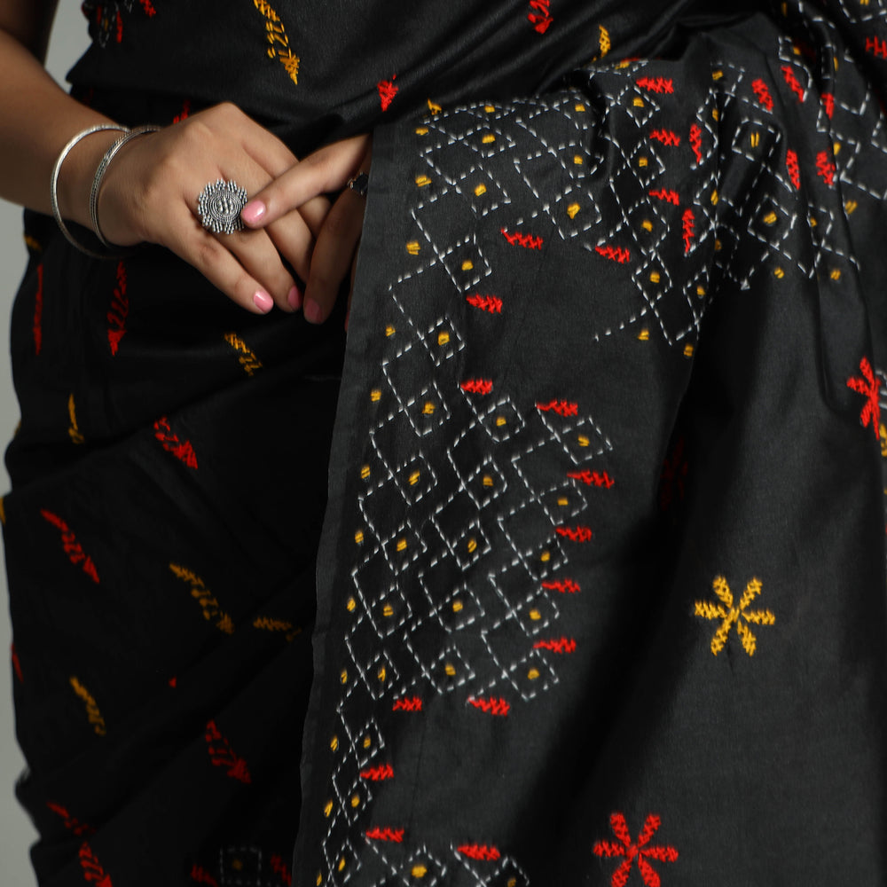 Kantha Embroidery Saree 