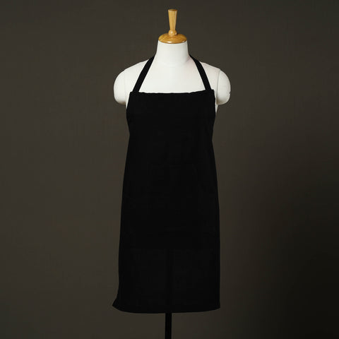 Black - jhiri handloom cotton apron with pocket 39