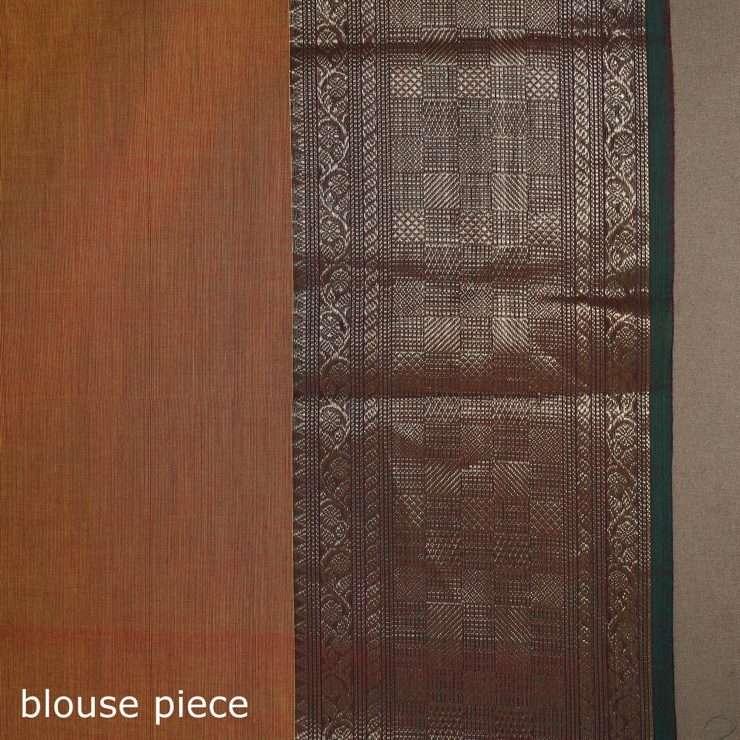 Orange - kandangi buti chettinad cotton saree with border