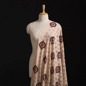 Natural Dyed Ajrakh Hand Block Print Cotton Hakoba Fabric 01
