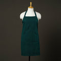 Teal green - jhiri handloom cotton apron with pocket 43