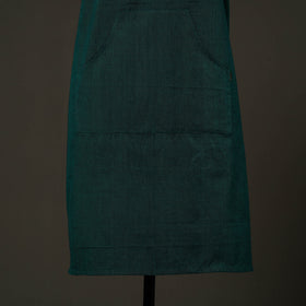 Teal green - jhiri handloom cotton apron with pocket 43