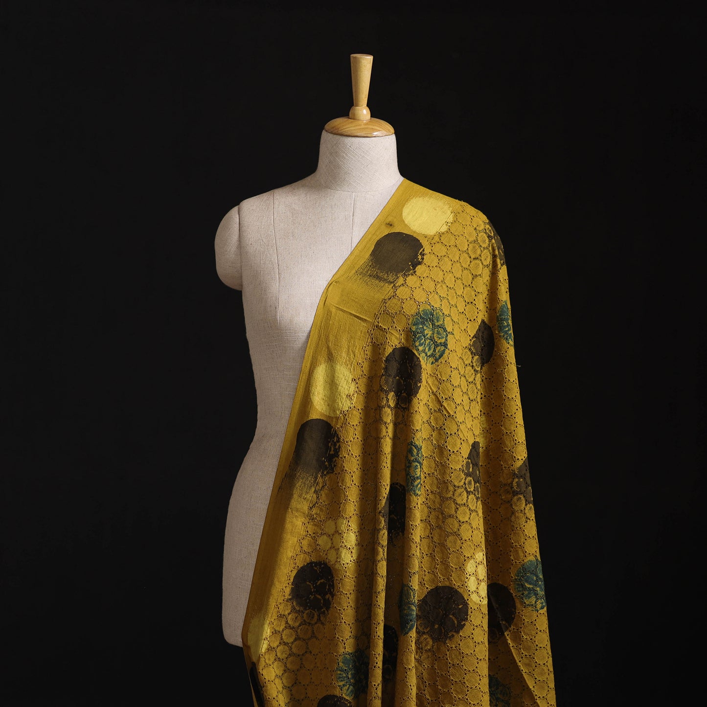 Natural Dyed Ajrakh Hand Block Print Cotton Hakoba Fabric 08