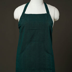 Teal green - jhiri handloom cotton apron with pocket 43