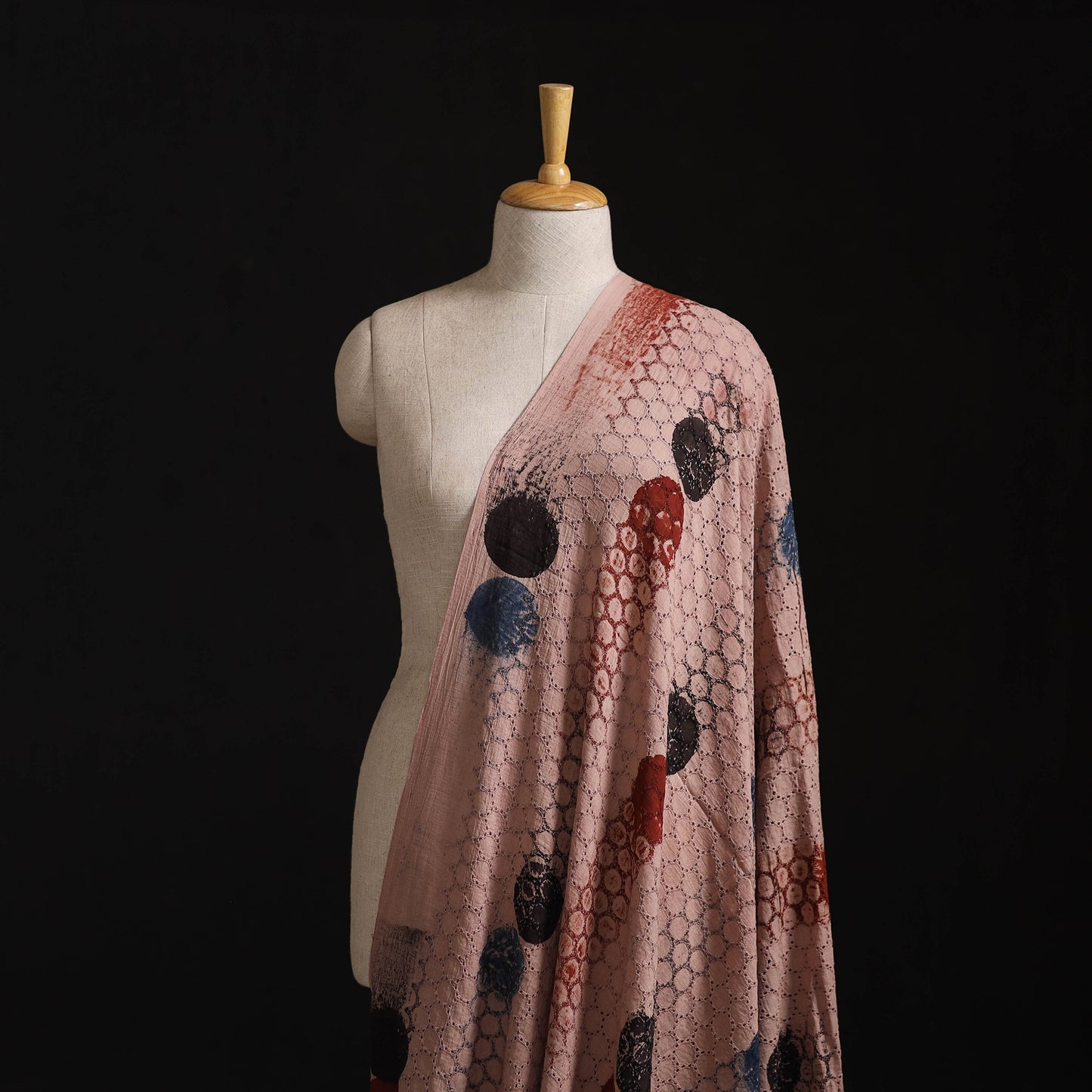 Natural Dyed Ajrakh Hand Block Print Cotton Hakoba Fabric 10