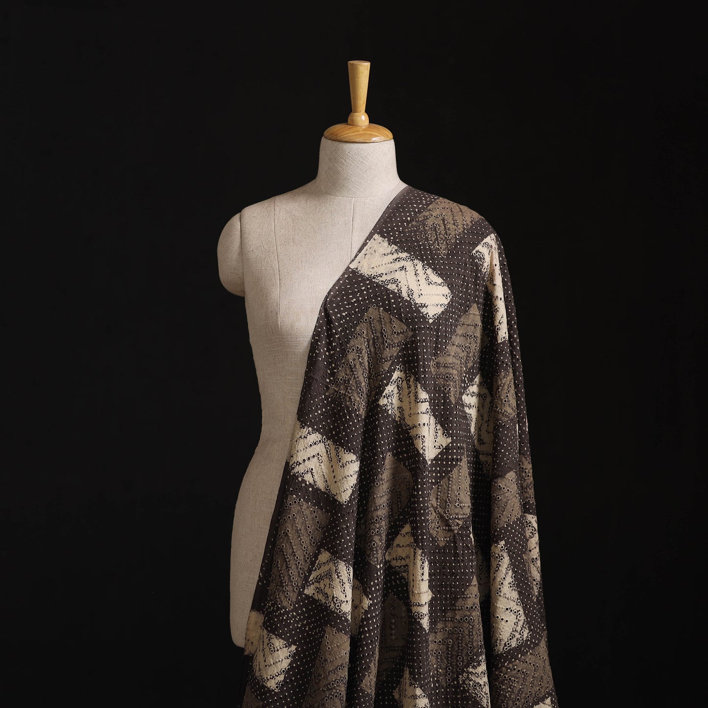 Natural Dyed Ajrakh Hand Block Print Cotton Hakoba Fabric 11