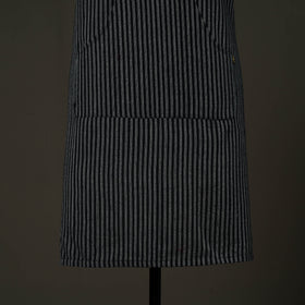 Black - jhiri handloom cotton apron with pocket 44