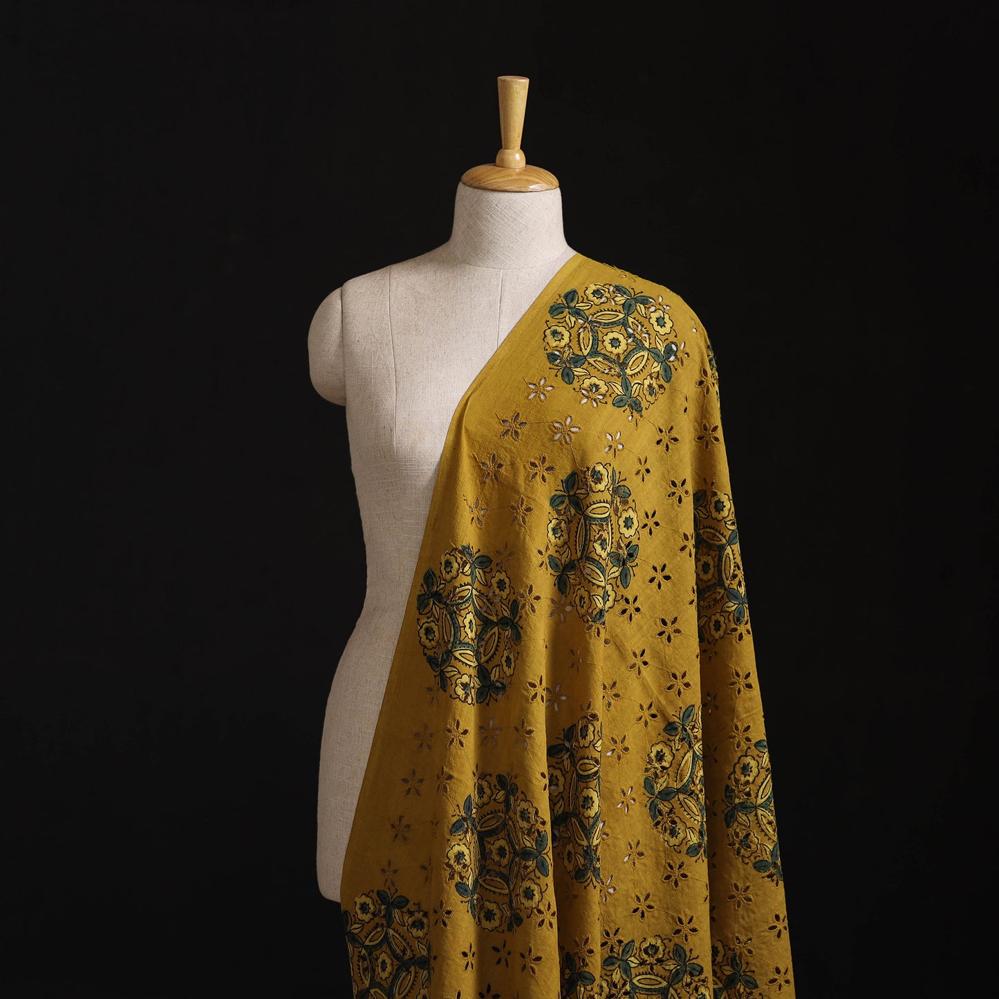 Natural Dyed Ajrakh Hand Block Print Cotton Hakoba Fabric 14