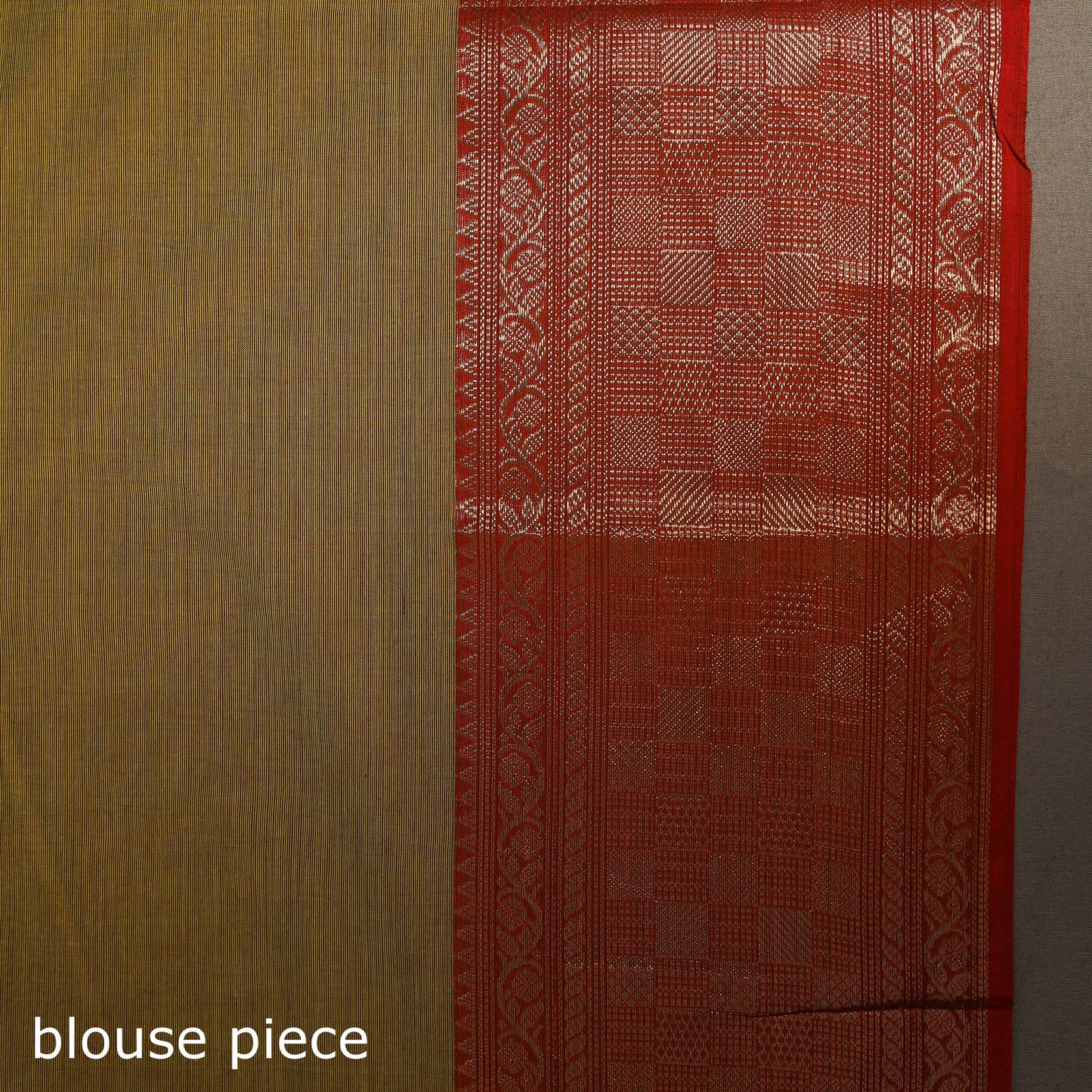 Yellow - kandangi buti chettinad cotton saree with border