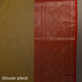 Yellow - kandangi buti chettinad cotton saree with border