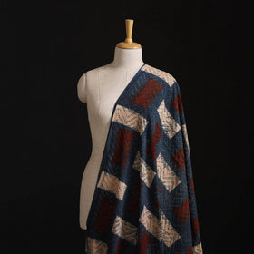 Natural Dyed Ajrakh Hand Block Print Cotton Hakoba Fabric 15