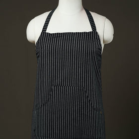 Black - jhiri handloom cotton apron with pocket 44